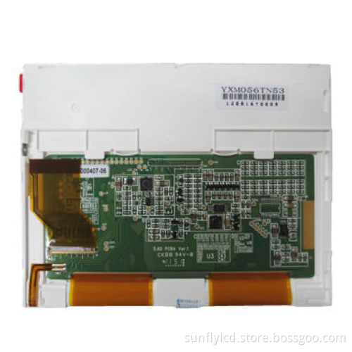 5.6-inch 640 x 480 x 3RGB, digital TFT LCD module with touch panel, sized 126.5 x 100 x 5.7mm